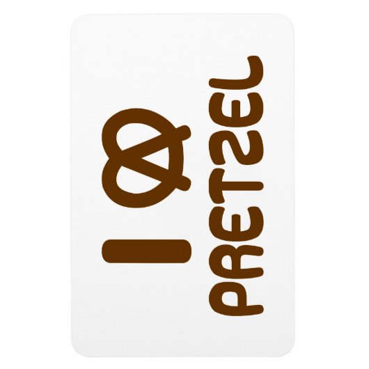 Magnet Flexible I Heart Pretzel (Vertical)