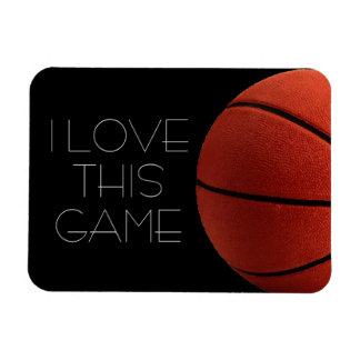 Magnet Flexible I Love Basketball Close Up