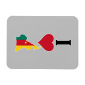 Magnet Flexible I Love Cameroun Vertical I Heart Country Carte (Horizontal)