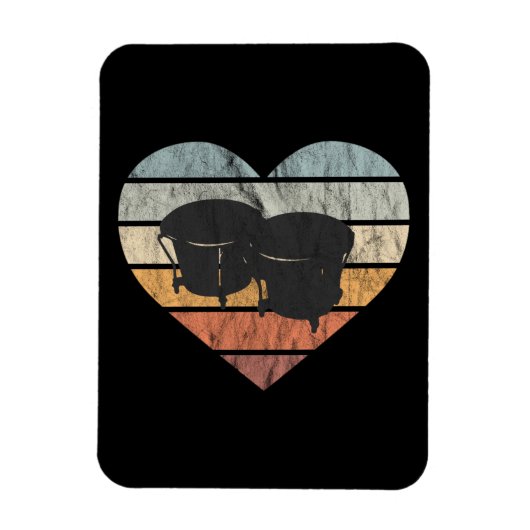 Magnet Flexible I Love Cuban Bongo Drums (Vertical)