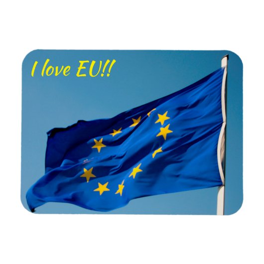 Magnet Flexible I love EU (Horizontal)