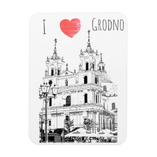 Magnet Flexible I Love Grodno Belarus Architecture Croquis