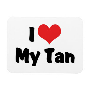 Magnet Flexible I Love Heart My Tan - Suntan Beach Lover