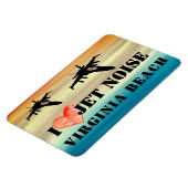 Magnet Flexible I Love Jet Noise Virginia Beach (Côté Gauche)