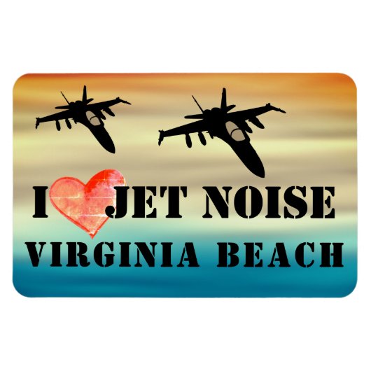 Magnet Flexible I Love Jet Noise Virginia Beach (Horizontal)