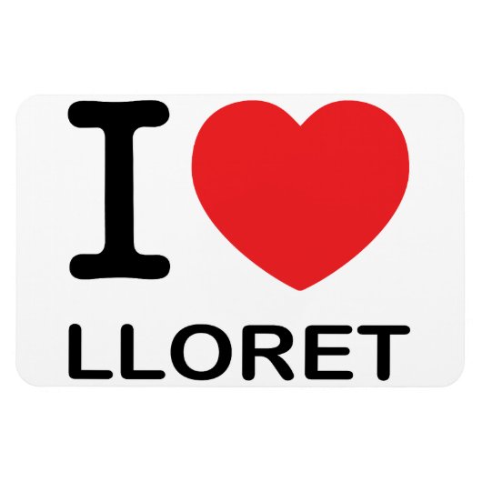 Magnet Flexible I Love Lloret - Aimant Flexible (Horizontal)
