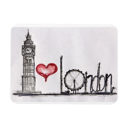 Magnet Flexible I love London (Horizontal)
