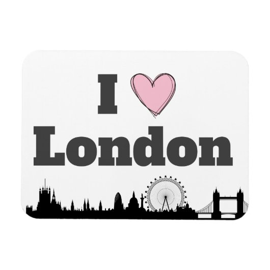 Magnet Flexible I Love London Skyline (Horizontal)