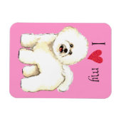 Magnet Flexible I Love my Bichon Frise (Horizontal)