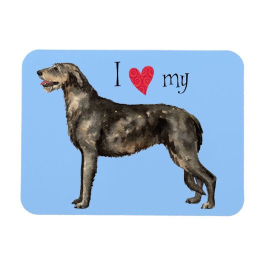 Magnet Flexible I Love my Irish Wolfhound (Horizontal)