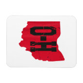 Magnet Flexible I Love My Ohio Home Script Ohio Buckeye State (Horizontal)