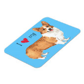 Magnet Flexible I Love my Pembroke Welsh Corgi (Côté Gauche)