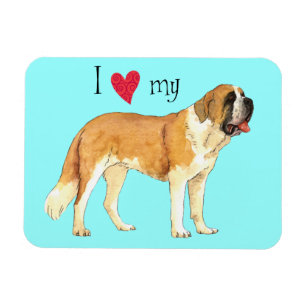 Magnet Flexible I Love my St. Bernard