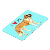 Magnet Flexible I Love my St. Bernard (Côté Gauche)
