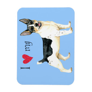 Magnet Flexible I Love my Teddy Roosevelt Terrier