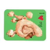 Magnet Flexible I Love my Toy Poodle (Horizontal)