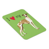 Magnet Flexible I love my whippet (Côté Droit)