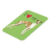 Magnet Flexible I love my whippet (Côté Gauche)
