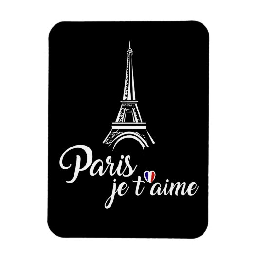 Magnet Flexible I Love Paris Je t'aime (Vertical)