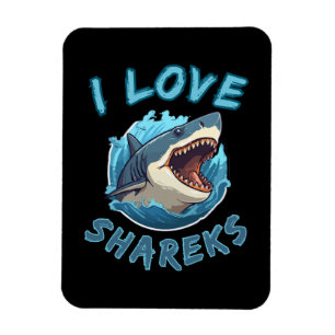 Magnet Flexible I Love Sharks Fisher