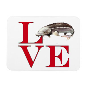 Magnet Flexible I Love Sturgeon