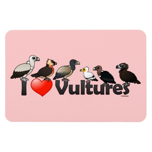 Magnet Flexible I Love Vultures (Eurasie) (Horizontal)