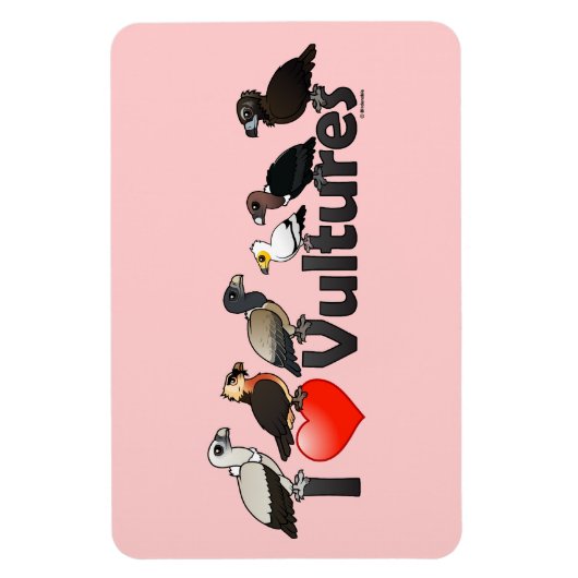 Magnet Flexible I Love Vultures (Eurasie) (Vertical)