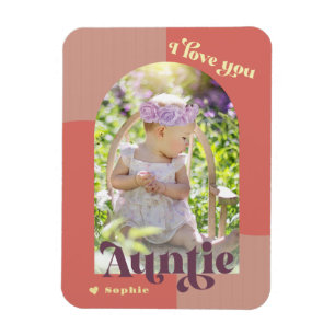 Magnet Flexible I Love You Tante Retro Photo
