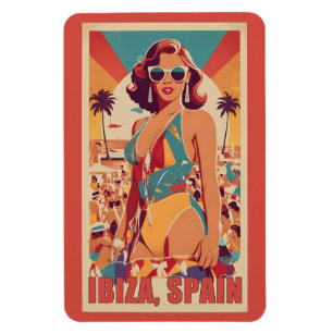 Magnet Flexible Ibiza, Espagne Affiche de voyage
