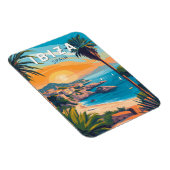 Magnet Flexible Ibiza Espagne Travel Art Vintage (Côté Droit)