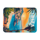 Magnet Flexible Ibiza Espagne Travel Art Vintage (Horizontal)