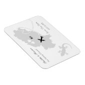 Magnet Flexible Ibiza Mariage Destination Enregistrer La Date (Côté Droit)