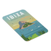 Magnet Flexible Ibiza Spain Travel Vintage Art (Côté Droit)
