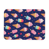 Magnet Flexible Ice cream, popsicles and cherries pattern (Horizontal)