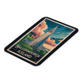 Magnet Flexible Iceland Hallgrimskirkja Illustration Travel Art (Côté Gauche)