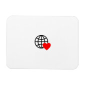 Magnet Flexible Icône du Globe de l'Amour Mondial | Conception de  (Horizontal)