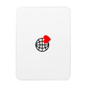 Magnet Flexible Icône du Globe de l'Amour Mondial | Conception de  (Vertical)