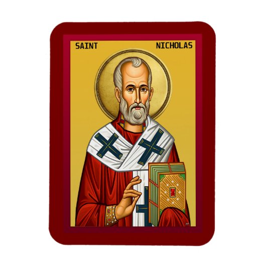 Magnet Flexible icône orthodoxe de Saint Nicolas 09 (Vertical)