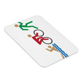 Magnet Flexible Icônes du logo du triathlon en couleur (Côté Droit)