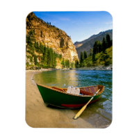 IDAHO, Bateau de pêche sur une plage de sable