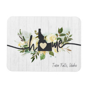 Magnet Flexible Idaho État Personnalisé Votre Ville Natale Rustiqu