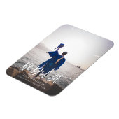 Magnet Flexible Il L'A Fait Moderne Script Graduation Photo (Côté Gauche)