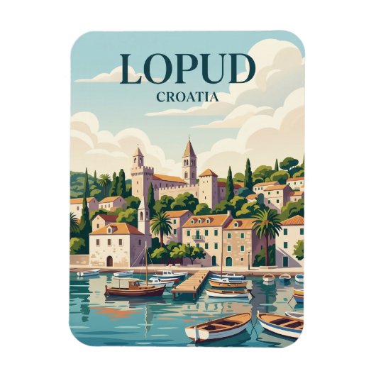 Magnet Flexible Île de Lopud Croatie (Vertical)