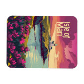 Magnet Flexible Île de Man Art vintage (Horizontal)