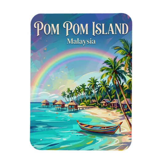 Magnet Flexible Île de Pom Pom Malaisie (Vertical)