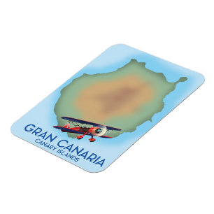 Magnet Flexible Île des Canaries Grande Canarie, affiche de voyage