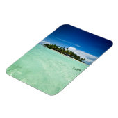 Magnet Flexible Île du Pacifique avec palmiers aimant vertical (Côté Gauche)