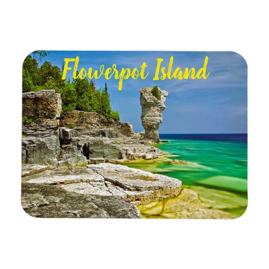 Magnet Flexible Île Flowerpot Canada stylisé (Horizontal)