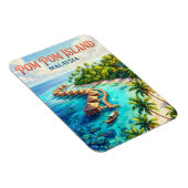 Magnet Flexible Île Pom Pom Malaisie (Côté Droit)