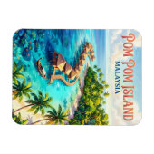 Magnet Flexible Île Pom Pom Malaisie (Horizontal)